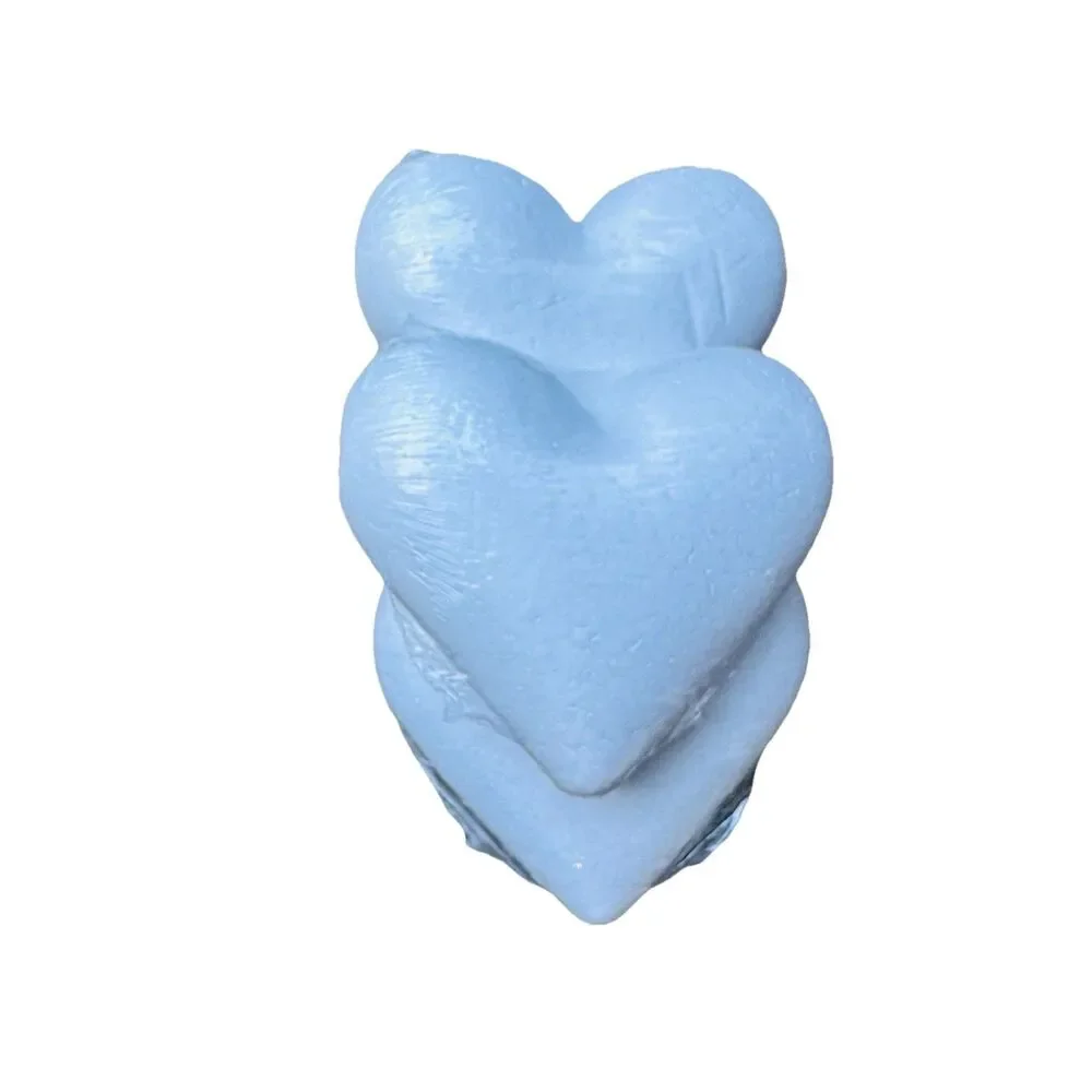 3 Pack White Polystyrene Foam Hearts Crafting DIY Crafts Decorative 7.5x7x2.75in